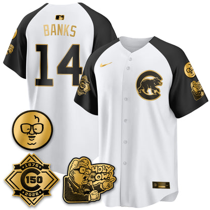 Chicago Cubs 150th Anniversary Harry Caray Holy Cow Vapor Premier Limited Jersey - All Stitched V3