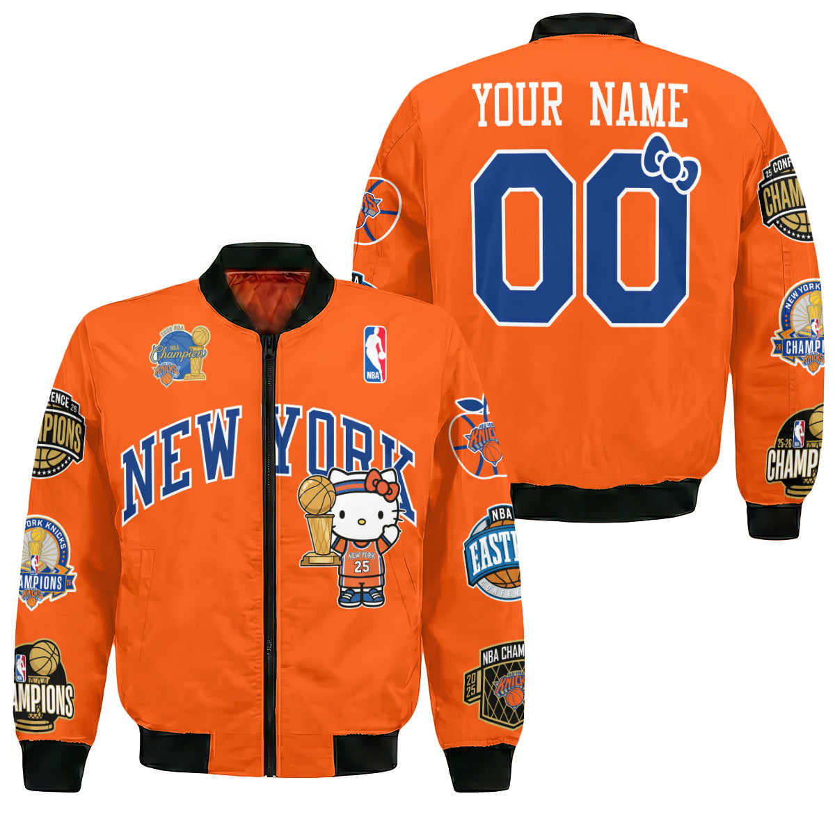 New York Knicks 2026 NBA Finals Champions Limited Edition Custom Bomber Jacket V3- Printed
