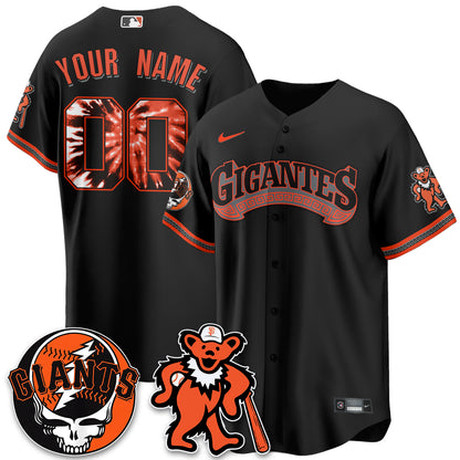 San Francisco Giants x Grateful Dead Vapor Custom Jersey - Stitched