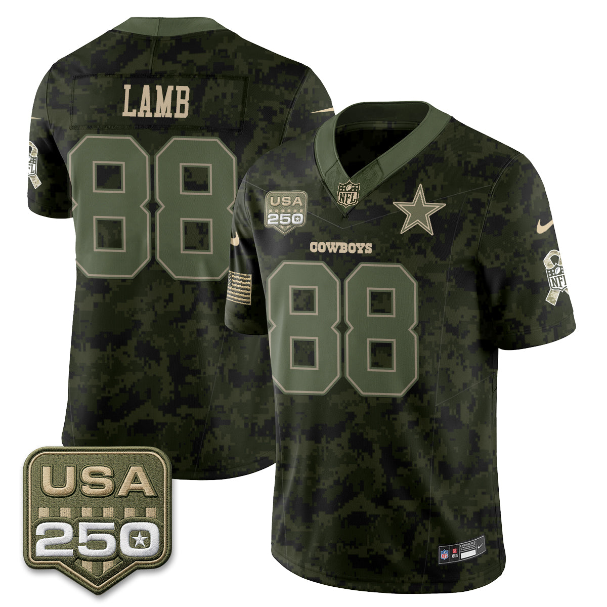 DAL 2026 Salute to Service Edition Vapor Jersey - Stitched