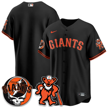 San Francisco Giants x Grateful Dead Vapor Jersey - Stitched