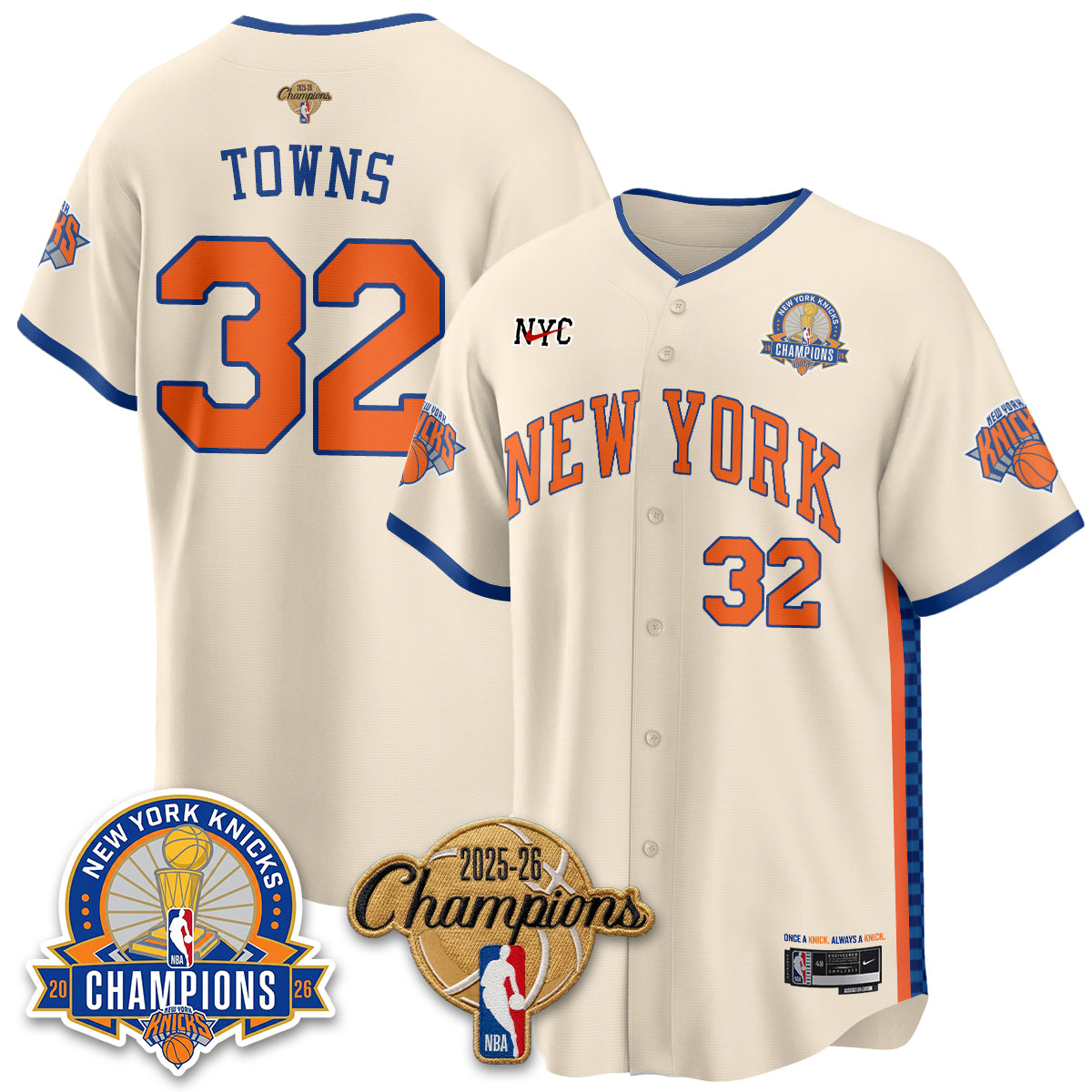 New York Knicks 2026 NBA Champions Special Edition Vapor Jersey V2- Stitched