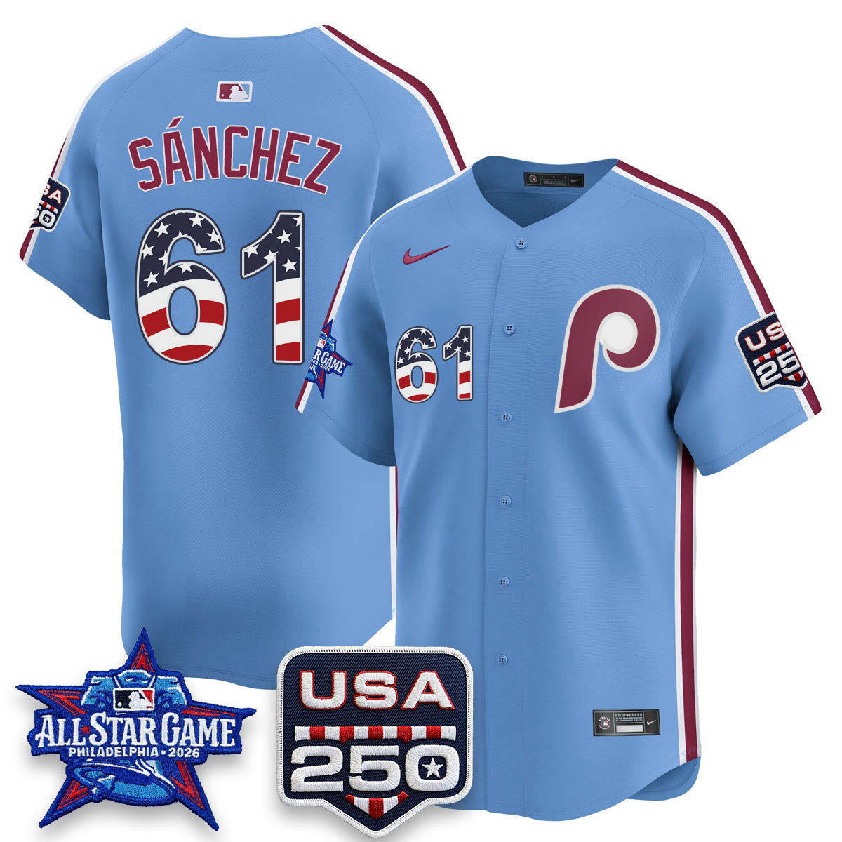 Philadelphia Phillies 2026 All Star Edition Vapor Jersey - Stitched