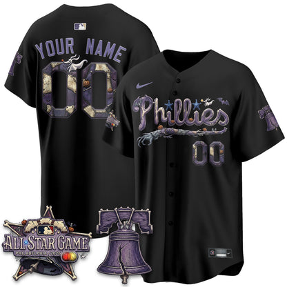 Custom Philadelphia Phillies Nightmare Edition Vapor Jersey - Printed-NHM