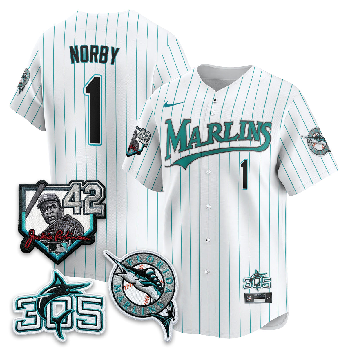 MIA 2026 Throwback Jackie Robinson New Era Vapor Limited Jersey - Stitched