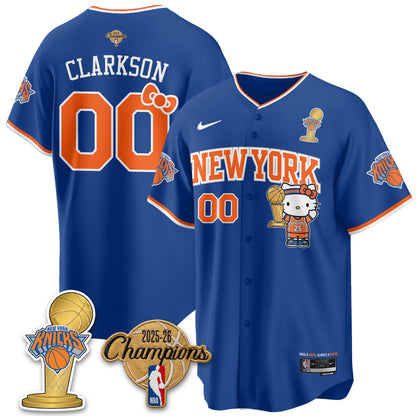 NYK 2026 NBA Champions x Meow Kitty Vapor Jersey - Stitched-NHM