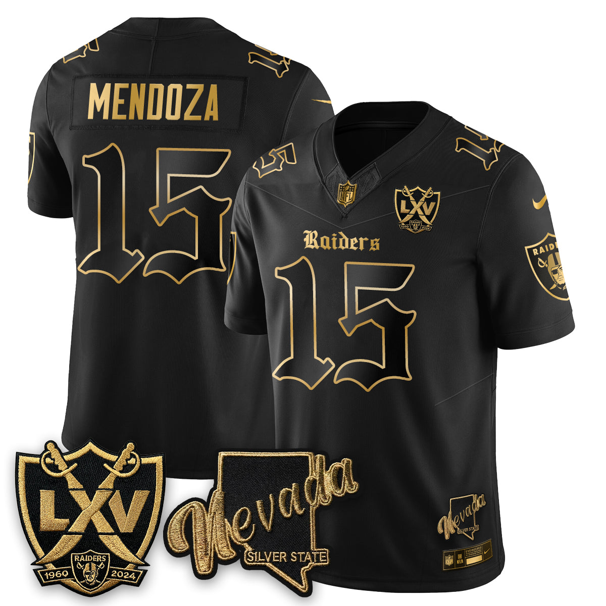 LVR Fernando Mendoza No.1 #15 Gothic Edition Jersey - All Stitched V2-NHM