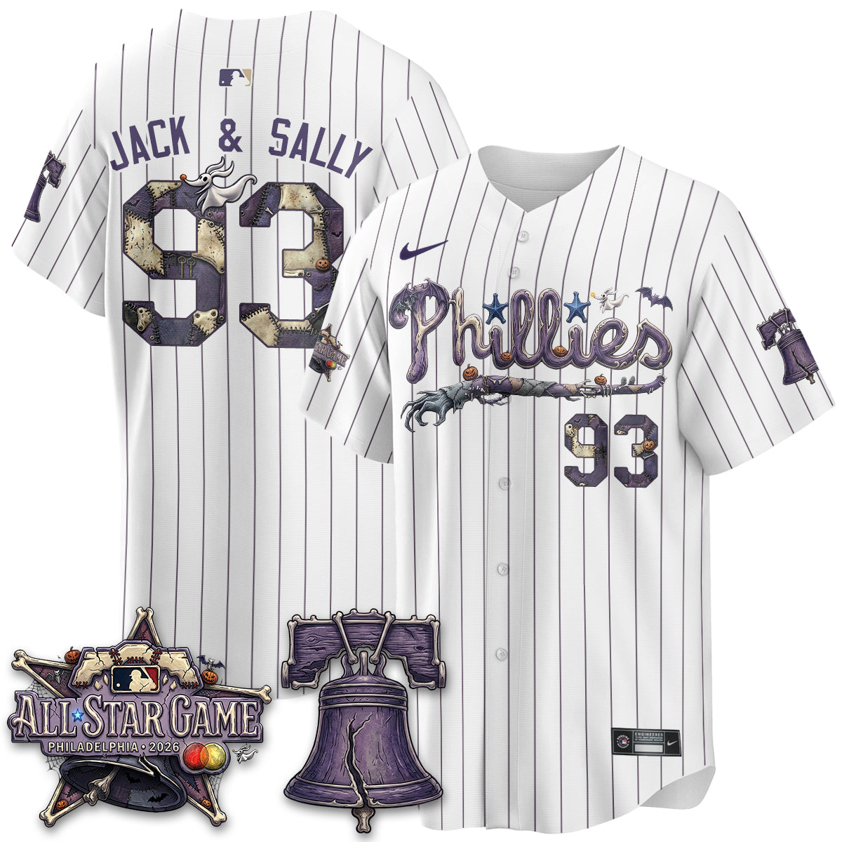 Philadelphia Phillies Nightmare Edition Vapor Jersey - Printed-NHM