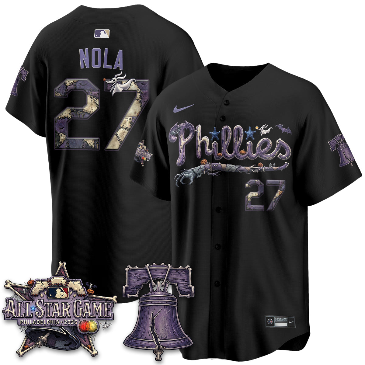 Philadelphia Phillies Nightmare Edition Vapor Jersey - Printed-NHM