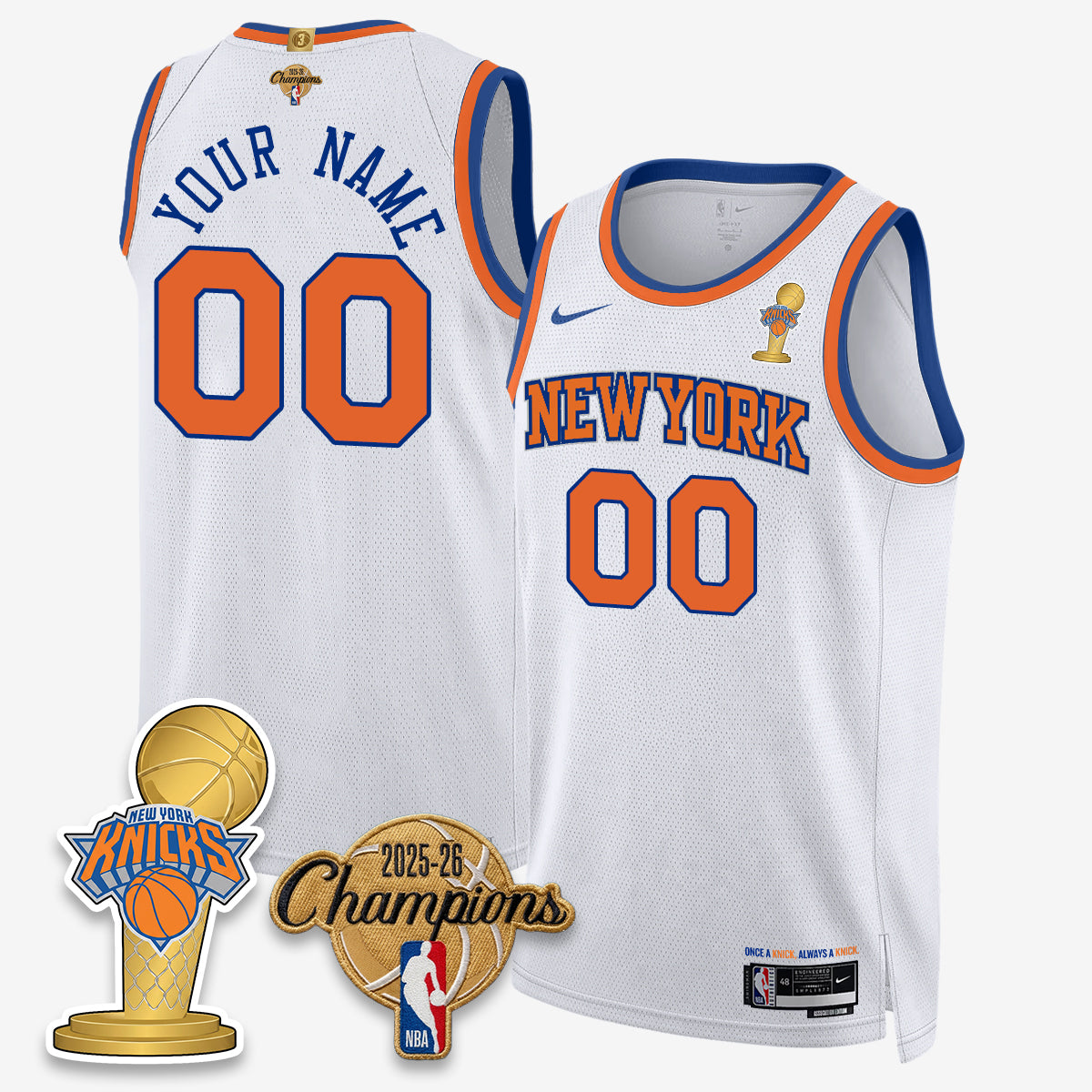 NYK 2026 Basketball Champions Vapor Custom Jersey - Stitched