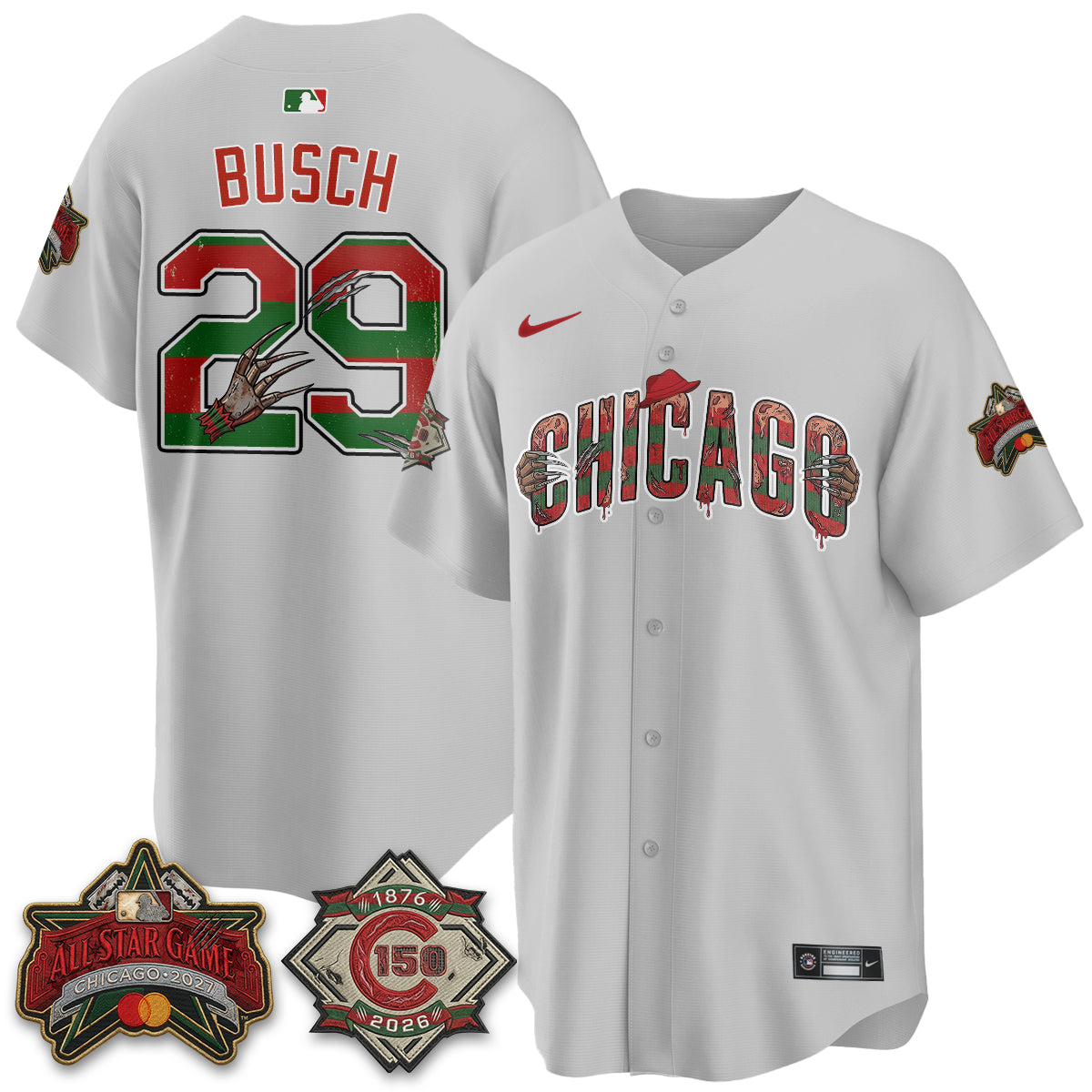 Chicago Cubs A Nightmare on Wrigley Field Edition Vapor Jersey - Stitched-NHM