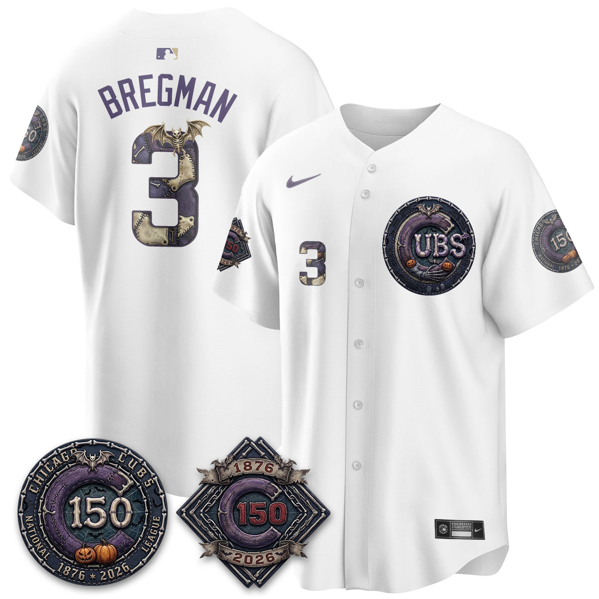 Chicago Cubs Nightmare Edition Vapor Limited Jersey - Printed
