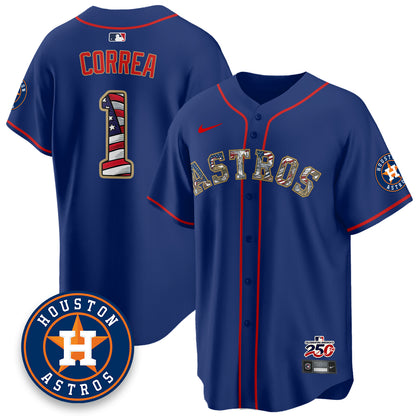 HOU 2026 Independence Day USA Vapor Limited Jersey - Stitched