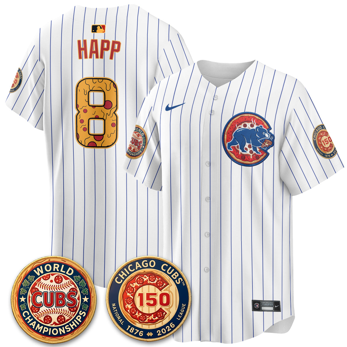 Chicago Cubs Deep Dish Pizza Vapor Limited Jersey - Stitched