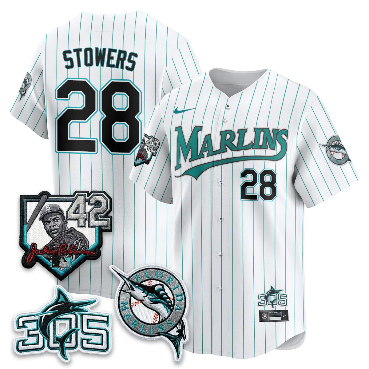 MIA 2026 Throwback Jackie Robinson New Era Vapor Limited Jersey - All Stitched
