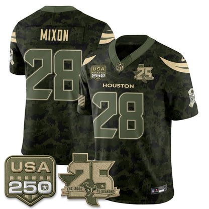 HOU 2026 Salute to Service Edition Vapor Jersey - Stitched