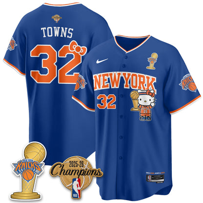 NYK 2026 NBA Champions x Meow Kitty Vapor Jersey - Stitched-NHM