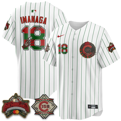 Chicago Cubs A Nightmare on Wrigley Field Edition Vapor Jersey - Stitched-NHM