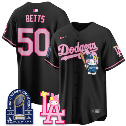 Los Angeles Dodgers My Melody Edition Vapor Jersey - Stitched