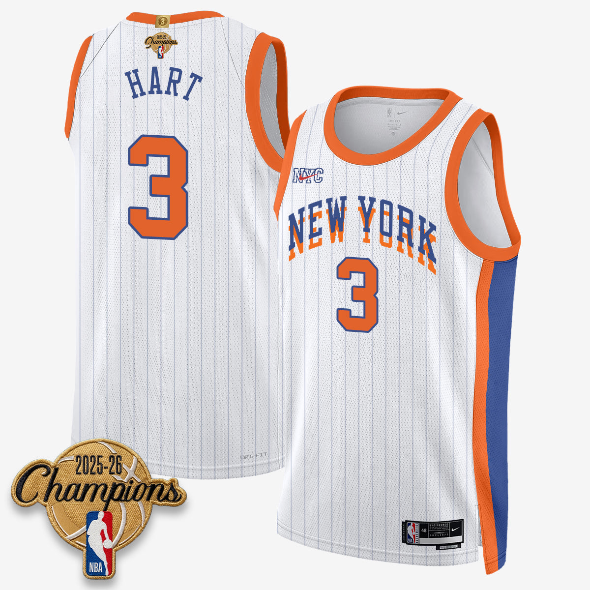 NYK 2026 Basketball Champions Vapor Jersey V2- Stitched
