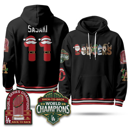 Los Angeles Dodgers 2026 Xmas Edition Hoodie - Stitched