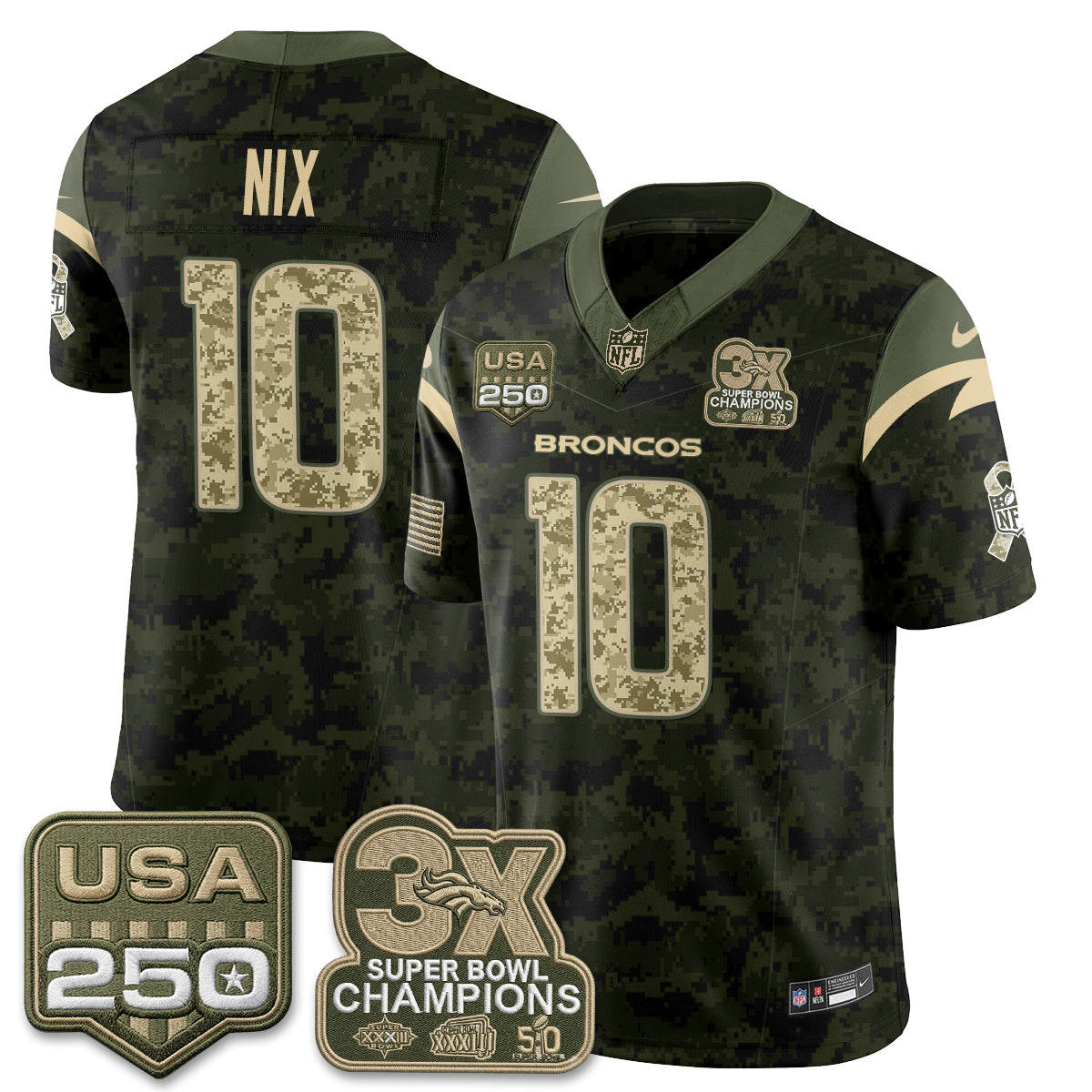 DEN 2026 Salute to Service Edition Vapor Jersey - Stitched