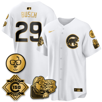 Chicago Cubs 150th Anniversary Harry Caray Holy Cow Vapor Premier Limited Jersey - All Stitched V3