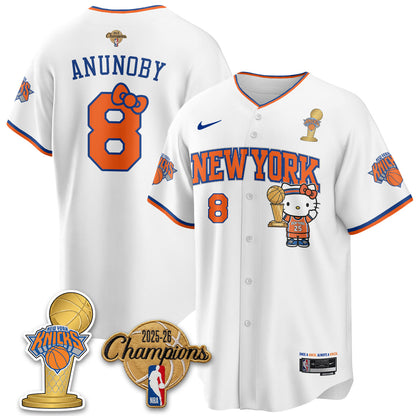 NYK 2026 NBA Champions x Meow Kitty Vapor Jersey - Stitched-NHM