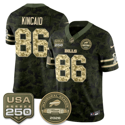 BUF 2026 Salute to Service Edition Vapor Jersey V2- Stitched