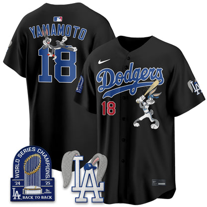 Los Angeles Dodgers Bunny Edition Vapor Jersey - Stitched