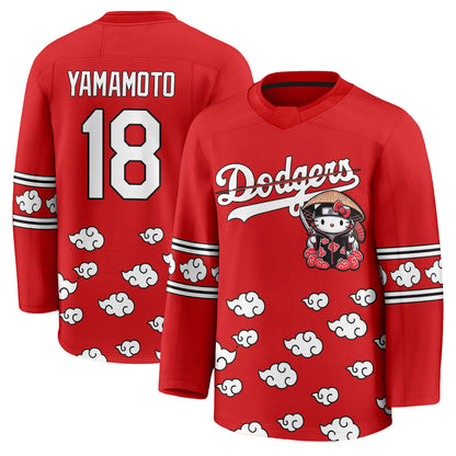 Los Angeles Dodgers Akatsuki Edition Vapor Hockey Jersey - Stitched