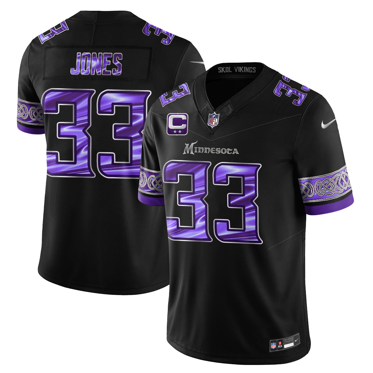 Minnesota Vikings Fangear Edition Vapor Jersey - Stitched-NHM