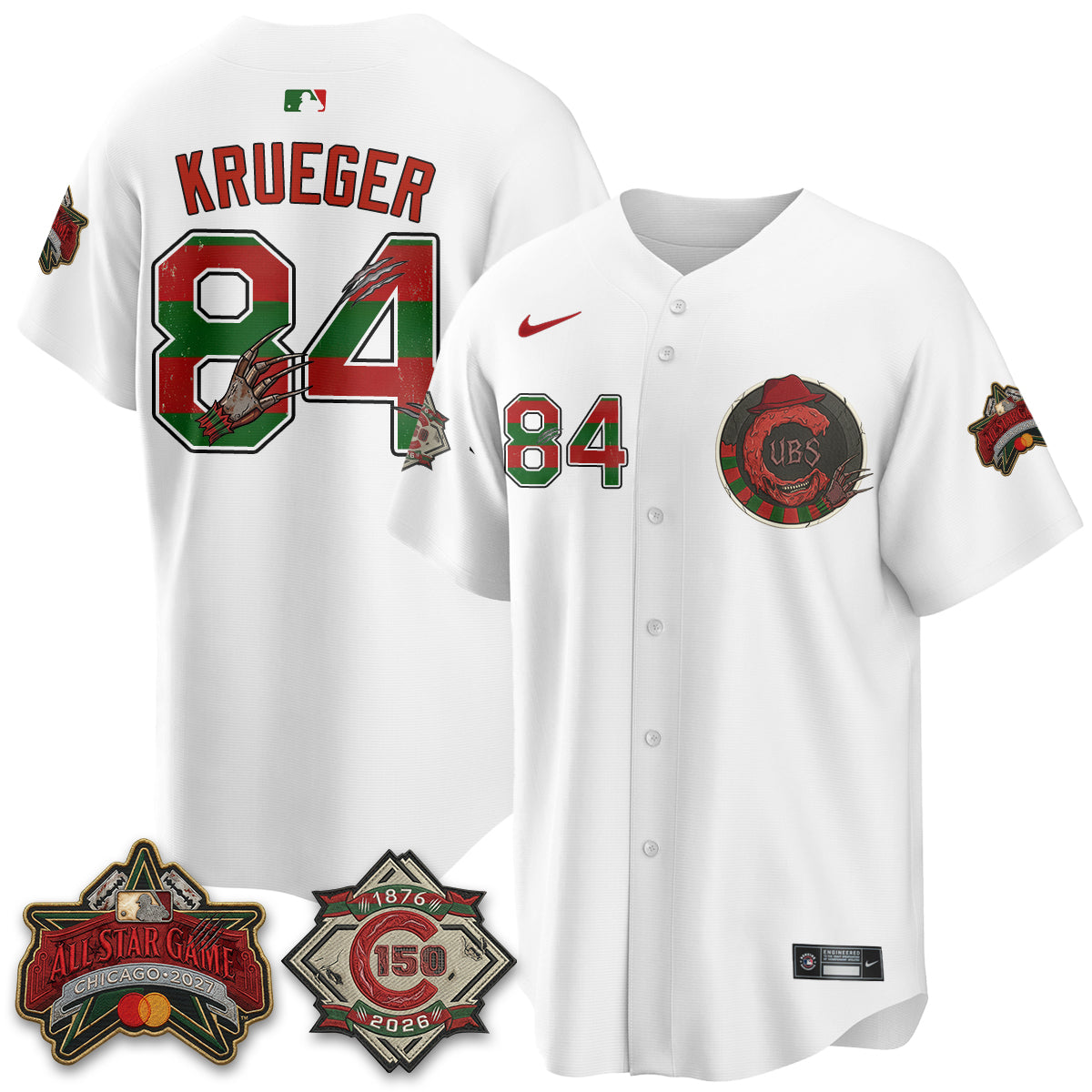Chicago Cubs A Nightmare on Wrigley Field Edition Vapor Jersey - Stitched-NHM
