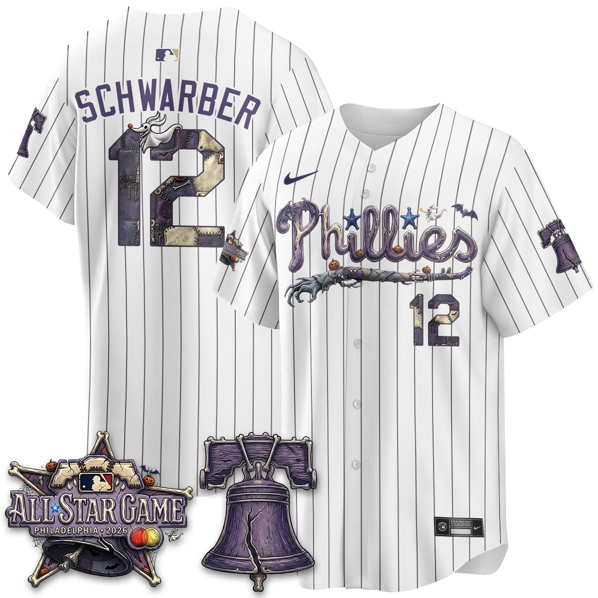Philadelphia Phillies Nightmare Edition Vapor Jersey - Printed-NHM
