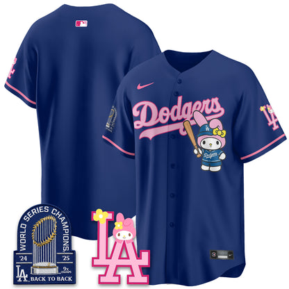 Los Angeles Dodgers My Melody Edition Vapor Jersey - Stitched