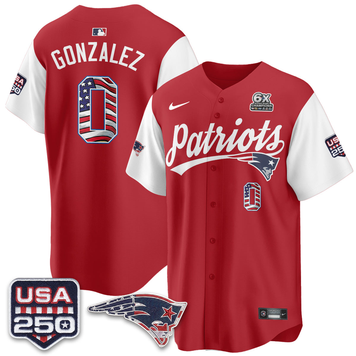 New England Patriots America Edition Vapor Jersey - Stitched