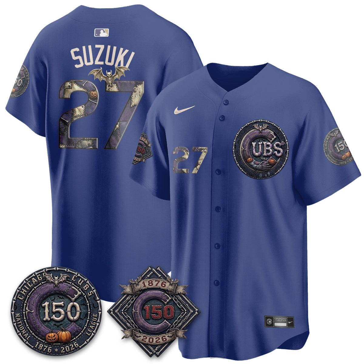 Chicago Cubs Nightmare Edition Vapor Limited Jersey - Printed