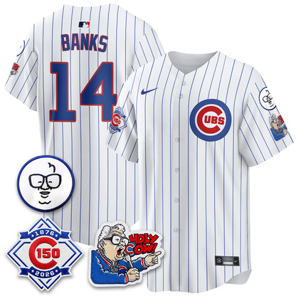 Chicago Cubs 150th Anniversary Harry Caray Holy Cow Vapor Premier Limited Jersey - All Stitched V2