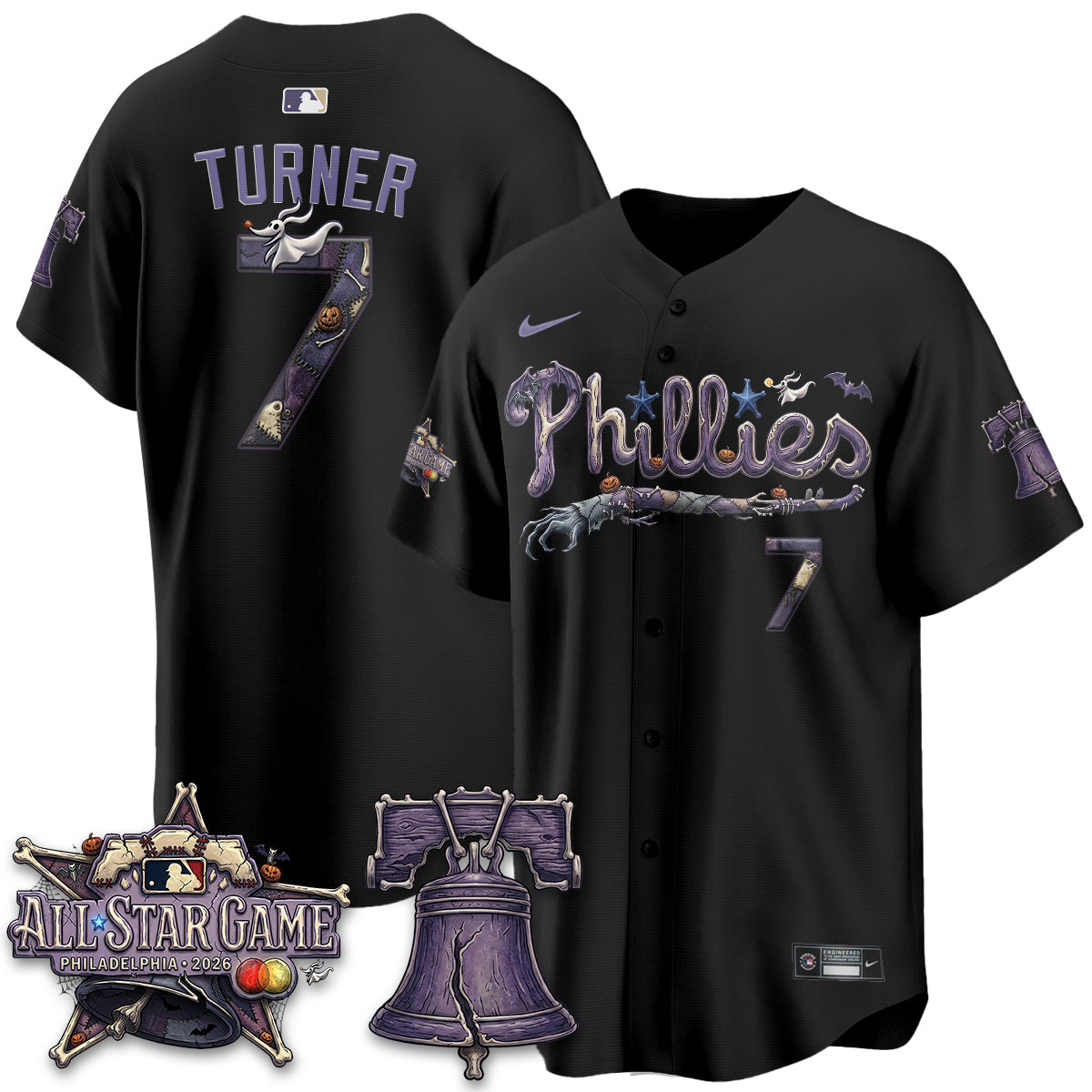 Philadelphia Phillies Nightmare Edition Vapor Jersey - Printed-NHM