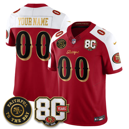 SF “Rivalries” Vapor Limited Custom Jersey - Faithful To The Bay Patch - All Stitched