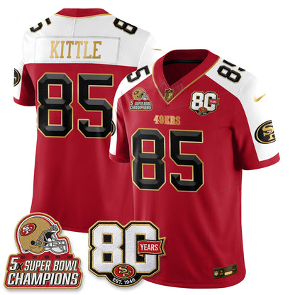 SF 80 Years & 5X Champs Vapor Jersey - Stitched