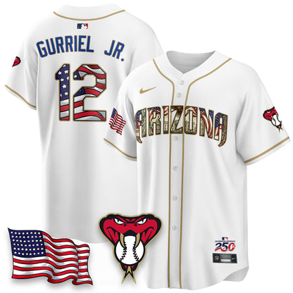 Arizona Diamondbacks 2026 Independence Day USA Vapor Limited Jersey - Stitched-NHM