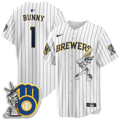 Milwaukee Brewers Bunny Edition Vapor Jersey - Stitched N1