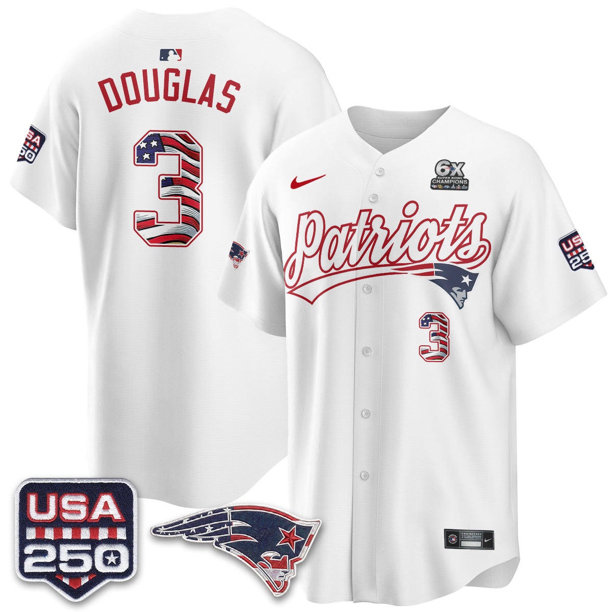 New England Patriots America Edition Vapor Jersey - Stitched