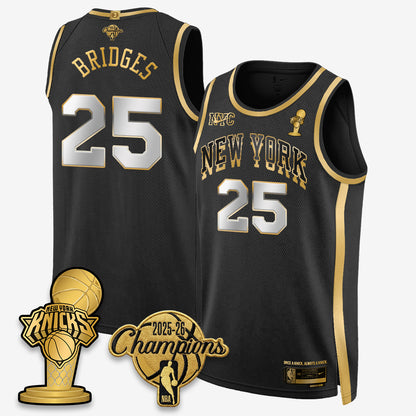New York Knicks 2026 NBA Champions Gold Edition Vapor Jersey - Stitched