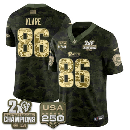 LAR 2026 Salute To Service Vapor Jersey - Stitched