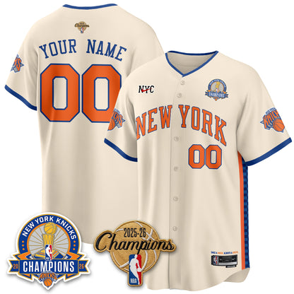 New York Knicks 2026 NBA Champions Special Edition Vapor Custom Jersey V2- Stitched