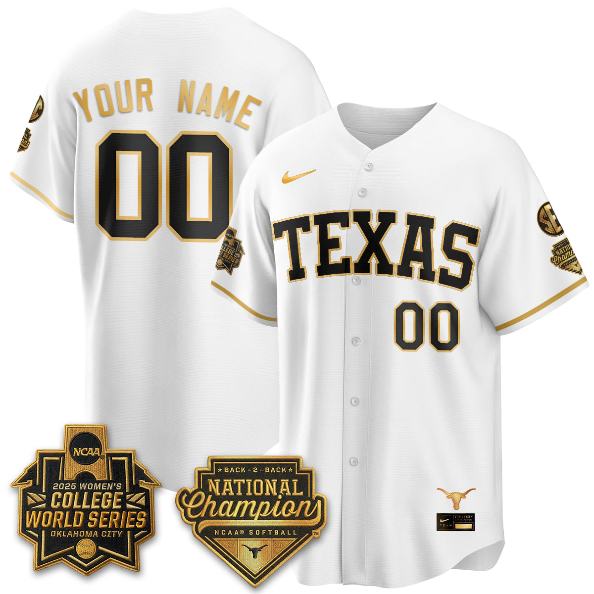 TEX Softball 2026 World Series (WCWS) Vapor Premier Limited Custom Jersey - B2B Champs - All Stitched