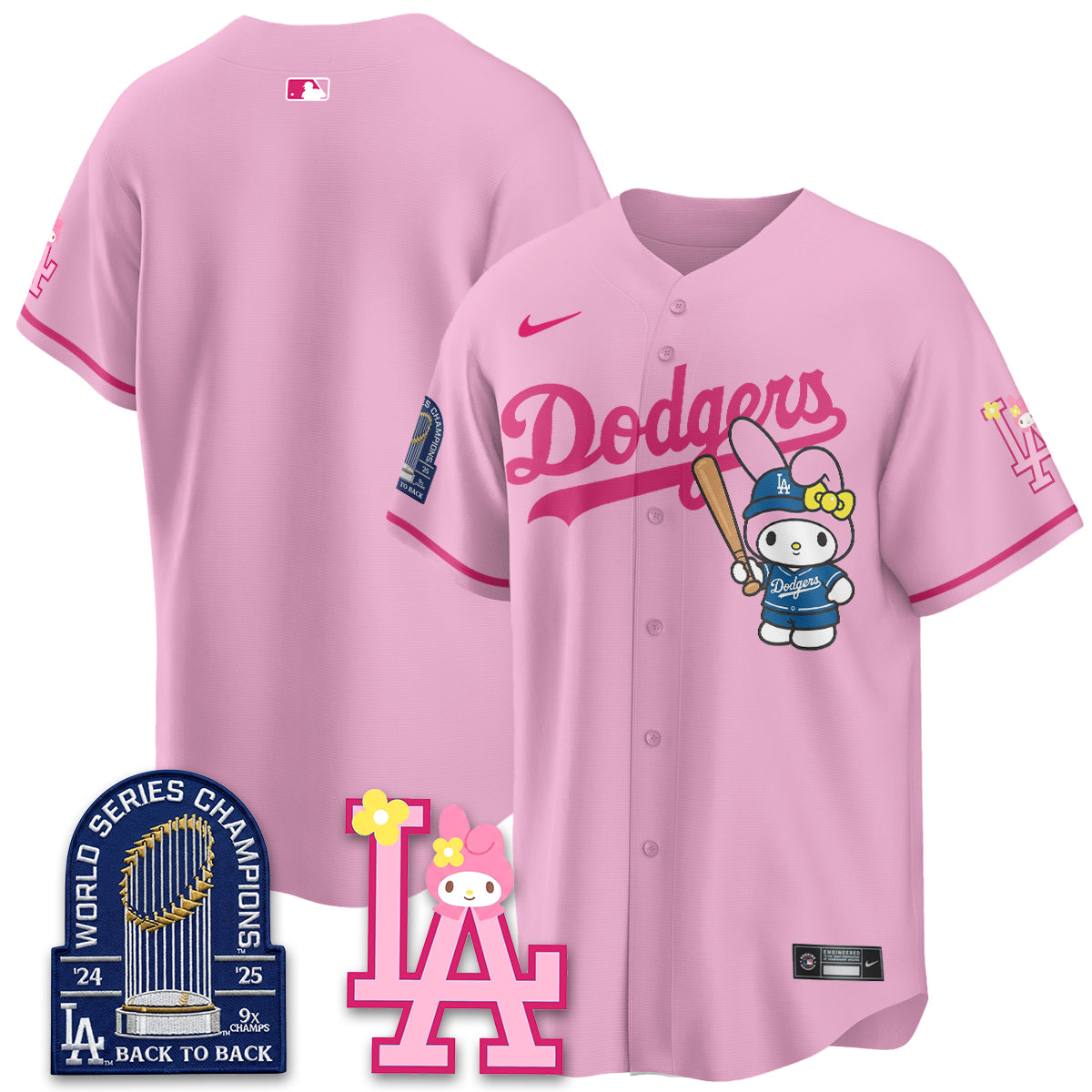 Los Angeles Dodgers My Melody Edition Vapor Jersey - Stitched