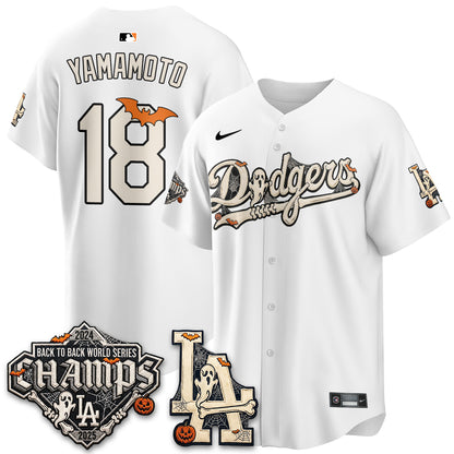 Los Angeles Dodgers Halloween 2026 Vapor Jersey - Stitched